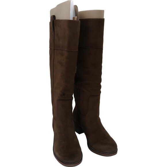 Lucky Brand Shoes - Lucky Brand Hybiscus Extra Wide-Calf Suede Brown Boots Size 8M